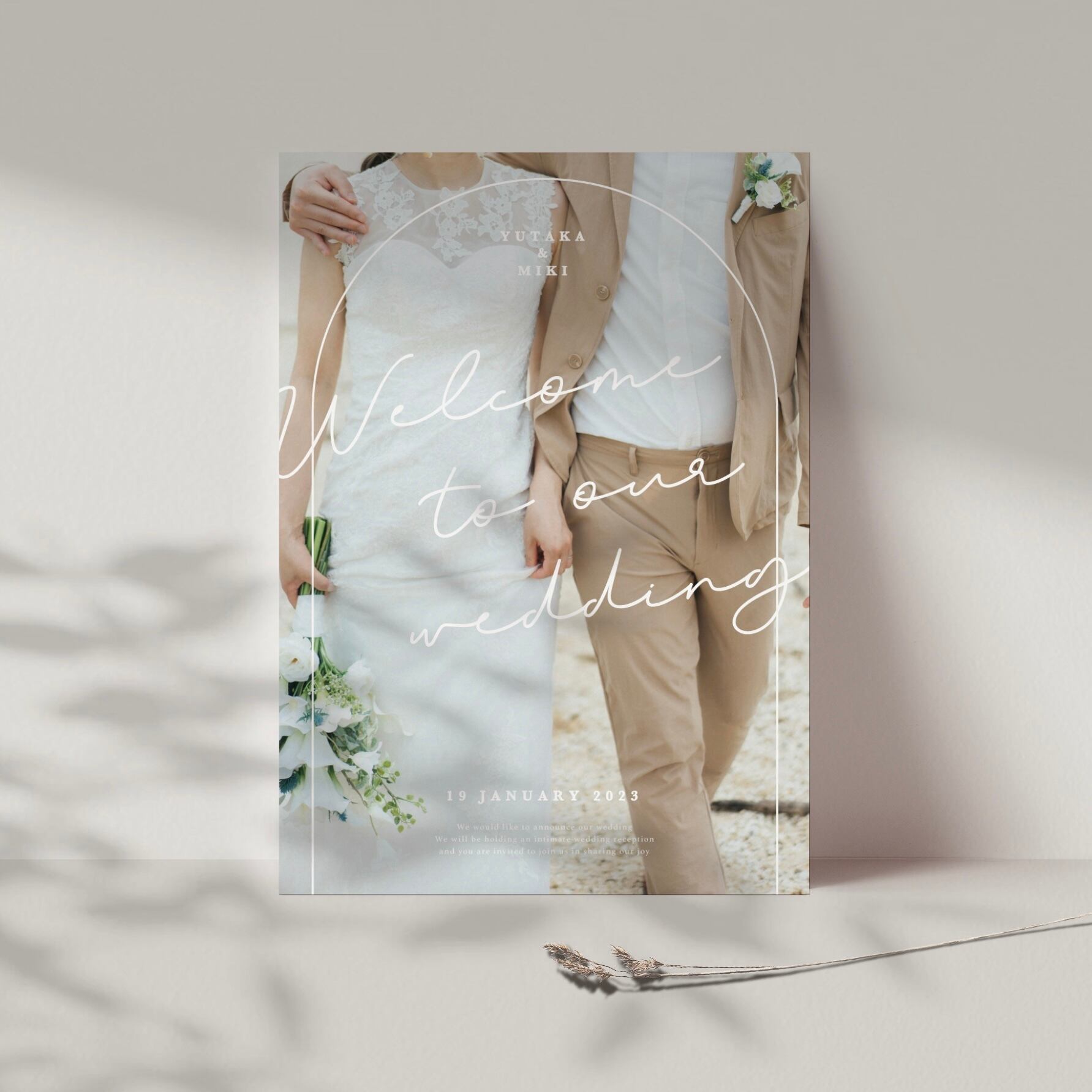 ウェルカムボード｜arch｜結婚式 #1 | HAPILY