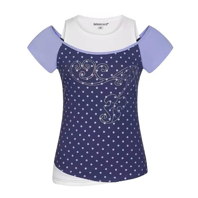 [BETWEENAND] Magic Vine Fake Two-Piece T-Shirt