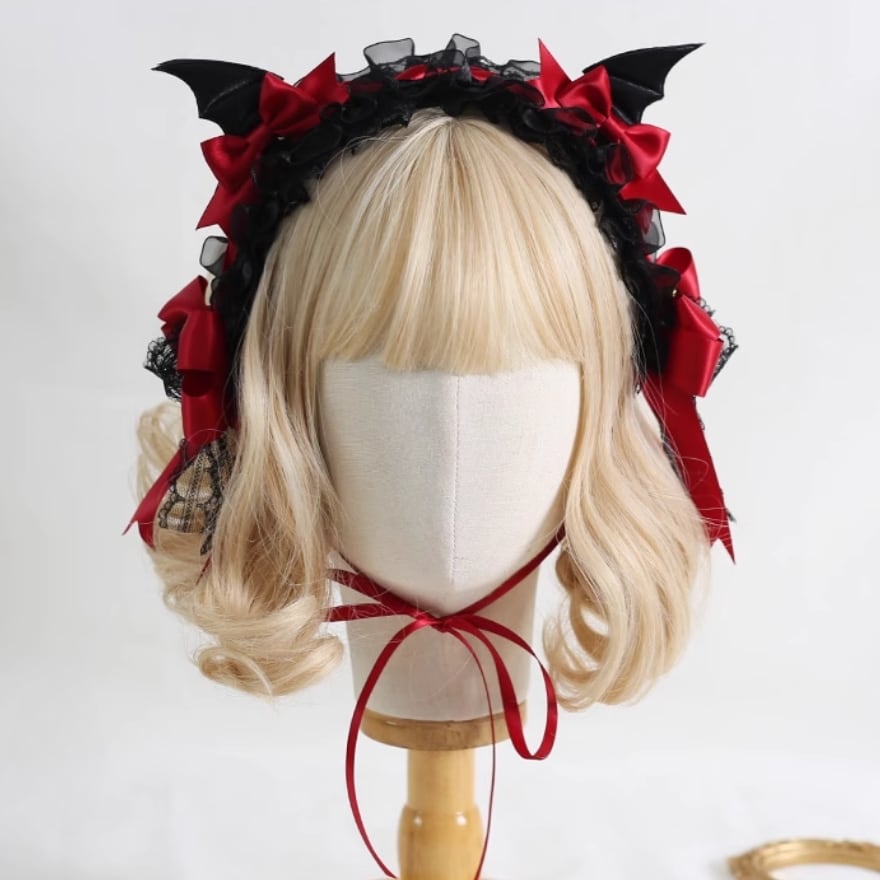 サブカル 服 地雷系 通販 ヘアバンド 悪魔の角 ゴシック 闇かわいい ロマンティック lolita