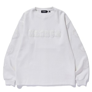【XLARGE】 CAMPUS WAFFLE L/S TEE / WHITE【エクストララージ】