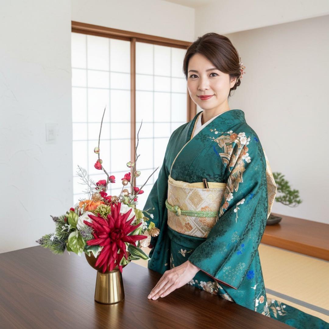 光触媒フラワー 迎春の華やぎ・正月アレンジメント 迎春飾り ゴールド