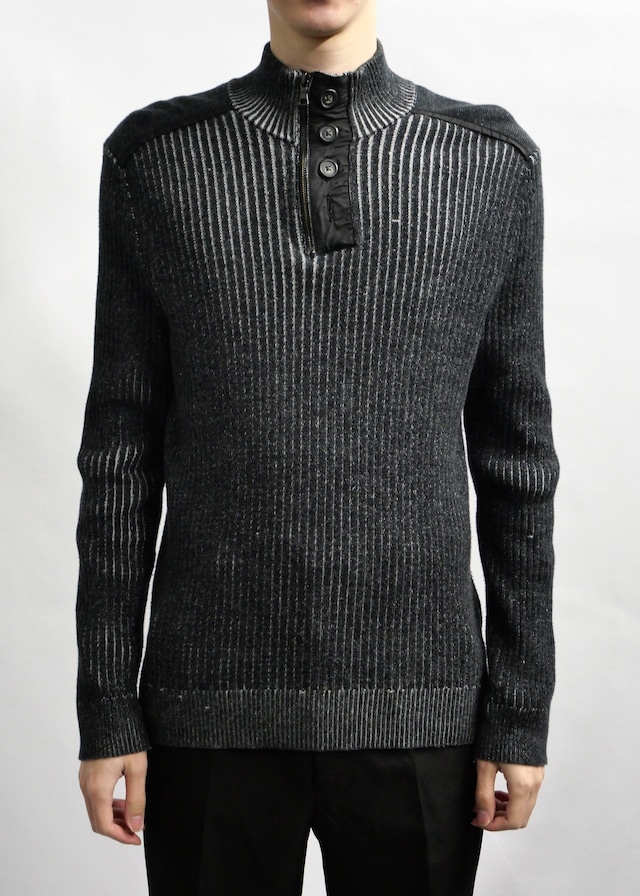 designed half zip knit
