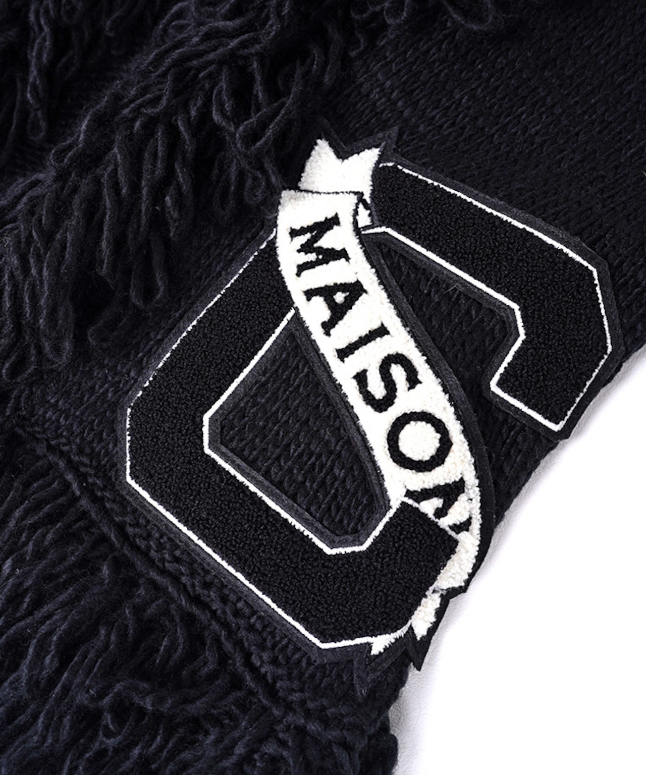 フラッグCロゴフリンジカーディガン (BLACK) CQ-47115