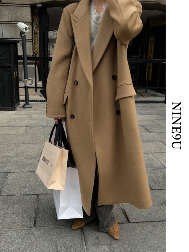wool long chester-coat 2color【NINE6804】