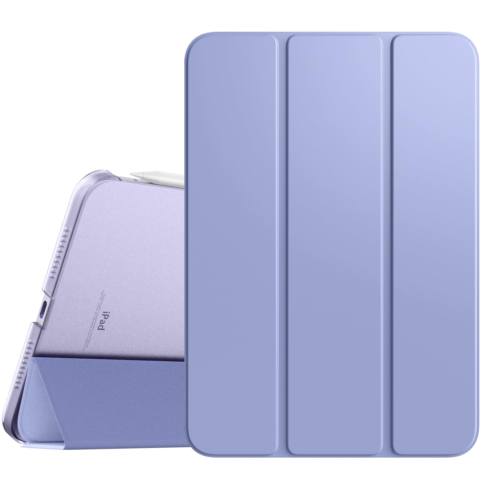 TiMOVO iPad Mini7 ケース (A17 Pro)/iPad Mini6 ケース 8.3インチ 半透明ハードカバー ラベンダー