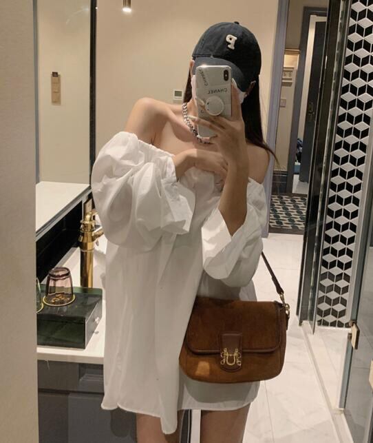 注目すべきアイテム 早い者勝ち シャツ ベアトップ 長袖 ワンピース チュニック 上品