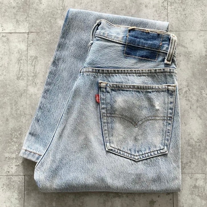 W30 L36】90's US.Levis 501 リーバイス バレンシア工場(555) ボタン裏