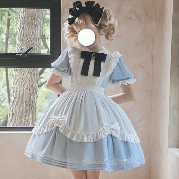 ロリータ メイド服 アリス ミニワンピース エプロンセット | ChouChou