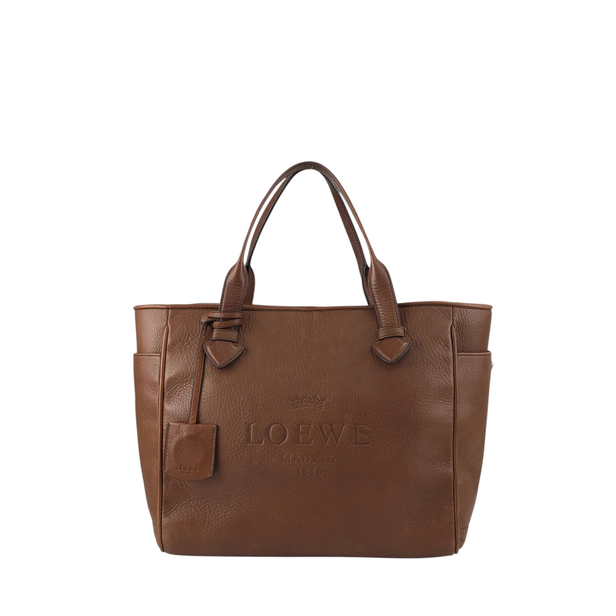 LOEWE ロエベ ヘリテージ トートバッグ ブラウン レザー vintage