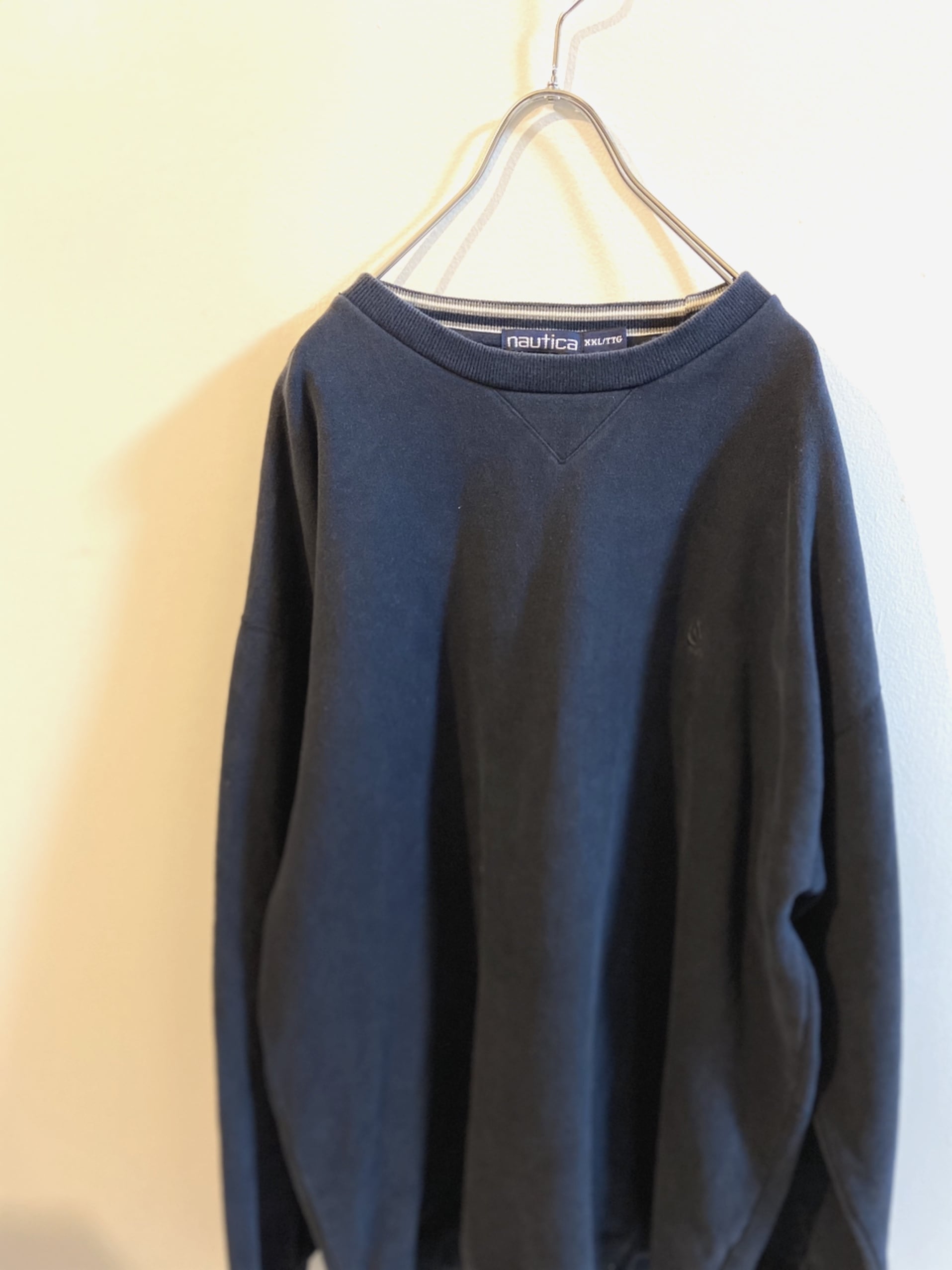 古着 ビッグシルエット NAUTICA/ノーティカ トレーナー  90s 刺繍ロゴ ゆるだぼスウェット