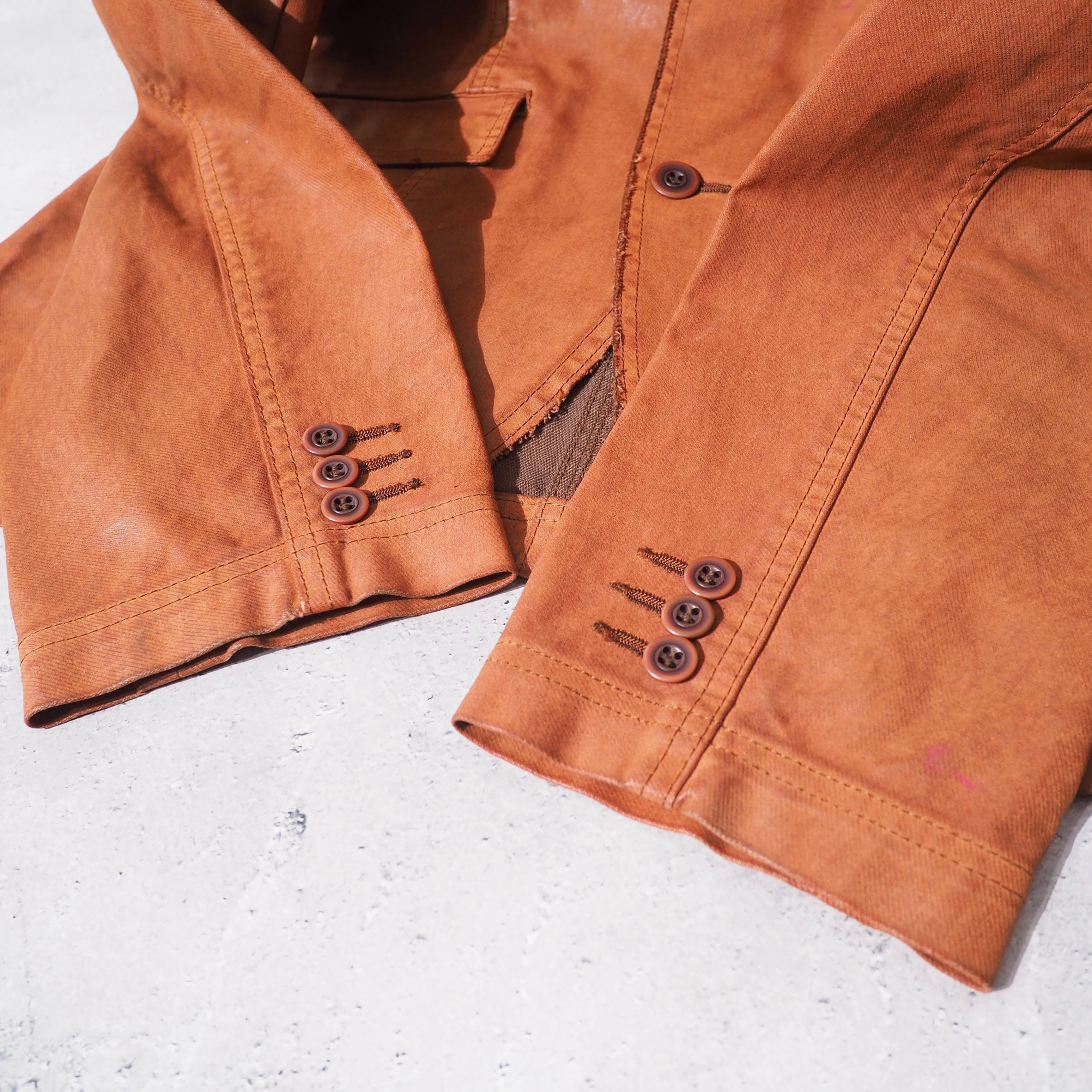 1990s " Monsieur Nicole " ” 染色 ” Over dye coating vintage jacket