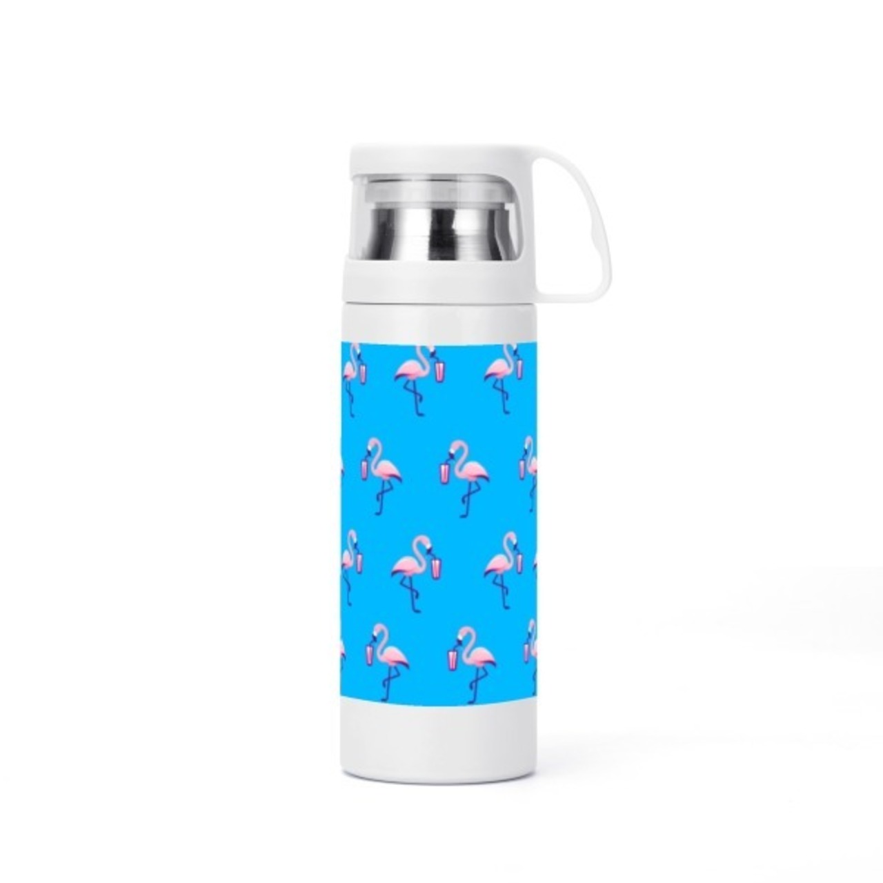Sublimation Vacuum Bottle with Cup Blue 4274