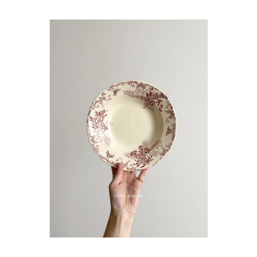 Choisy le roi ショワジールロワ / “FLOREAL” pink 深皿プレート c