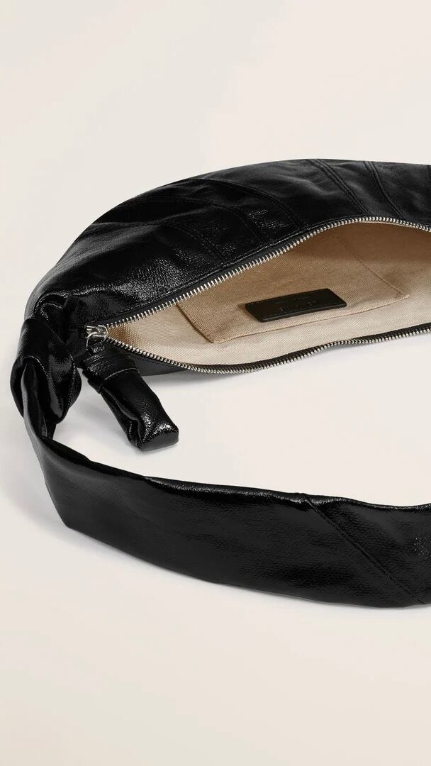 LEMAIRE -SMALL CROISSANT BAG(COATED COTTON)- :BLACK