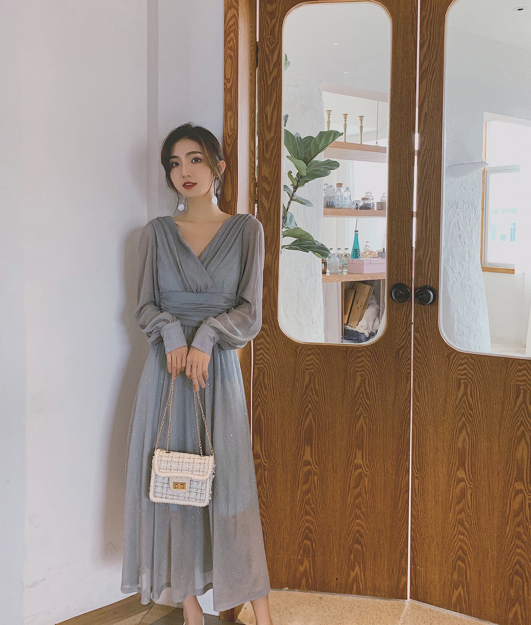 ドレス ワンピース パーティードレス フレンチドレス シフォン