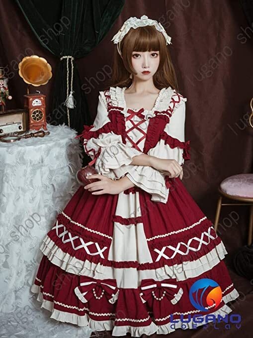 萌えゴシック　ロリータ風　Sweet Gothic Lolita風　ワンピース　KL006　森ガール　学園 クリスマス ハロウィン イベント仮装 コスチューム コスプレ衣装 KL006 萌えゴシック ロリータ風 Sweet Gothic Lolita風 ワンピース 森