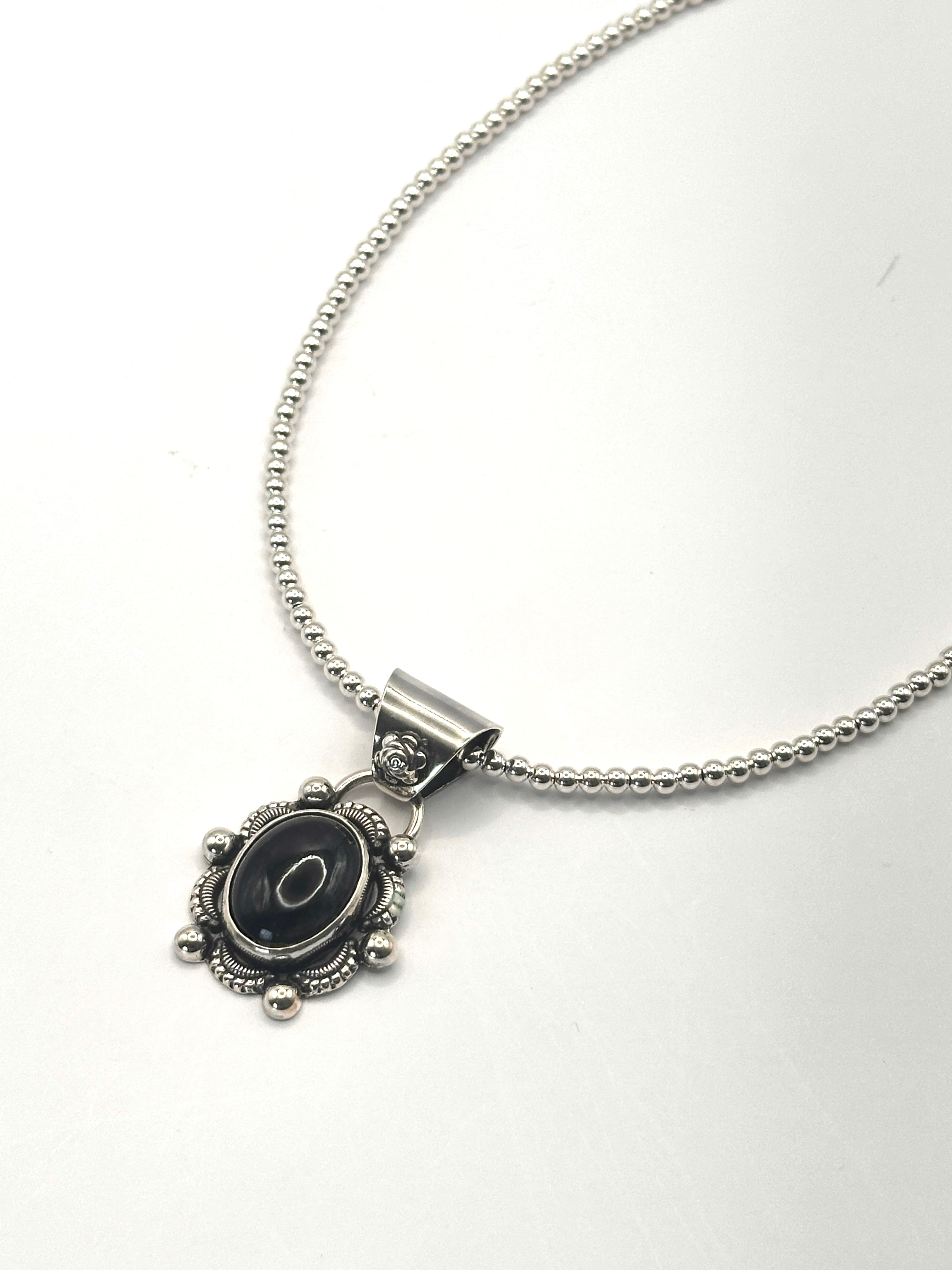 Ericka Nicolas Begay Onyx Pendant Top | OLD HANNNA