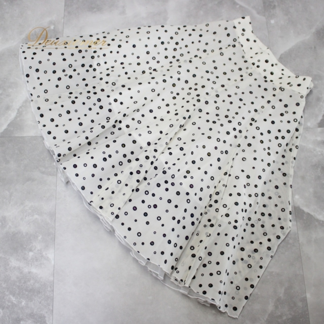 社交ダンス 衣装 スタンダード スカート レッスンウェア U:NA ユーナ 白 黒 ブラック系 ホワイト系 白 黒 水玉 ドット 練習着 かわいい ふんわり スカート 総丈66.5cm ウエスト34.5cm ポリエステル ポリウレタン 伸縮性 かわいい ダンス用 スカート 二重スカート おしゃれ 可愛い ルームウェア スポーツウェア レディース カジュアル かわいいコーデ デイリーコーデ