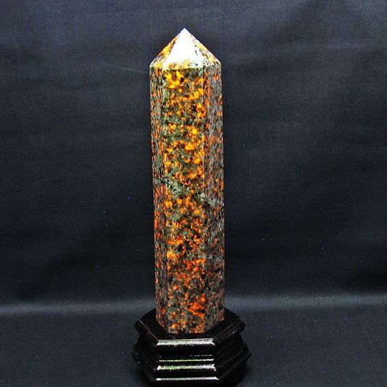 1.3Kg ユーパーライト 六角柱 台座付属 一点物  152-2995