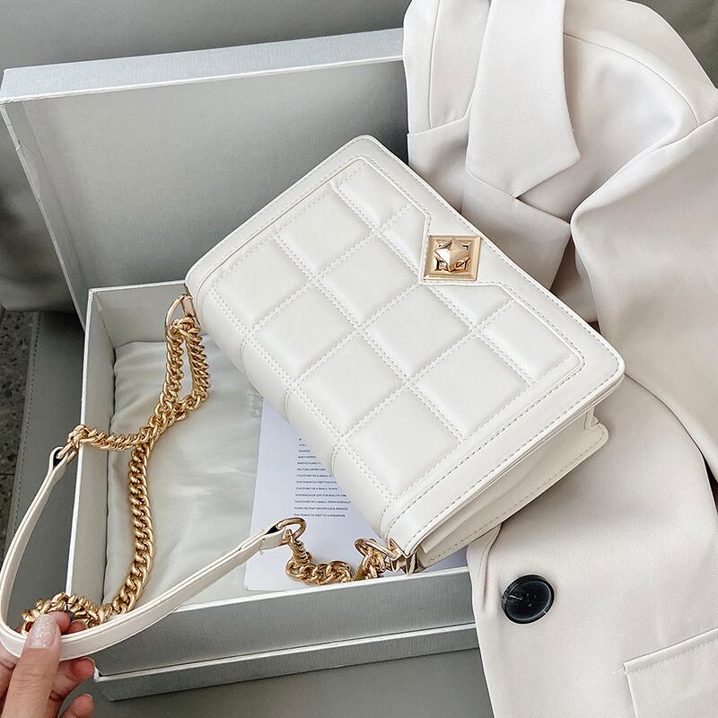 チェーン オータムウィンター 秋物 冬物 スクウェア 手作りハンドバック1523161327