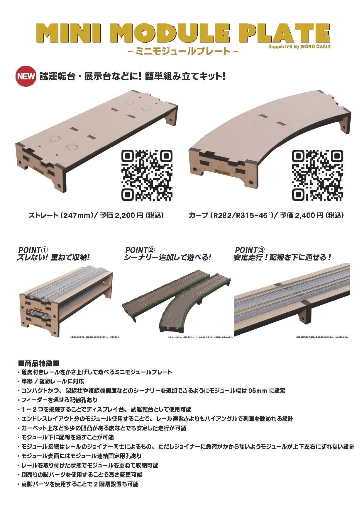 福袋#2】ミニモジュールプレート カント付き線路(アプローチ線路)対応