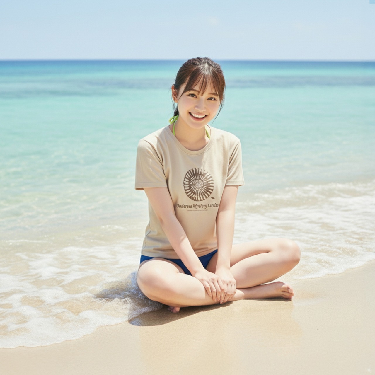 Undersea Mystery Circles-Tシャツ・レディース(サンドベージュ) - 6