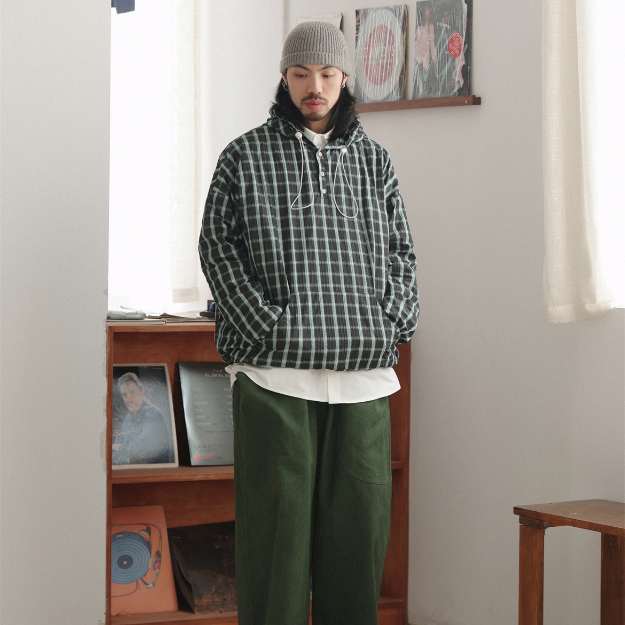 ウィンドチェック・アノラックパーカー K5486 - 15