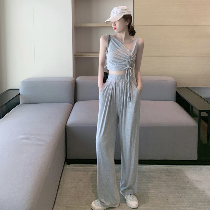 ブラックギャザーストレッチウェストパンツ エラスティック 伸縮 ブラックストロベリース60520737113