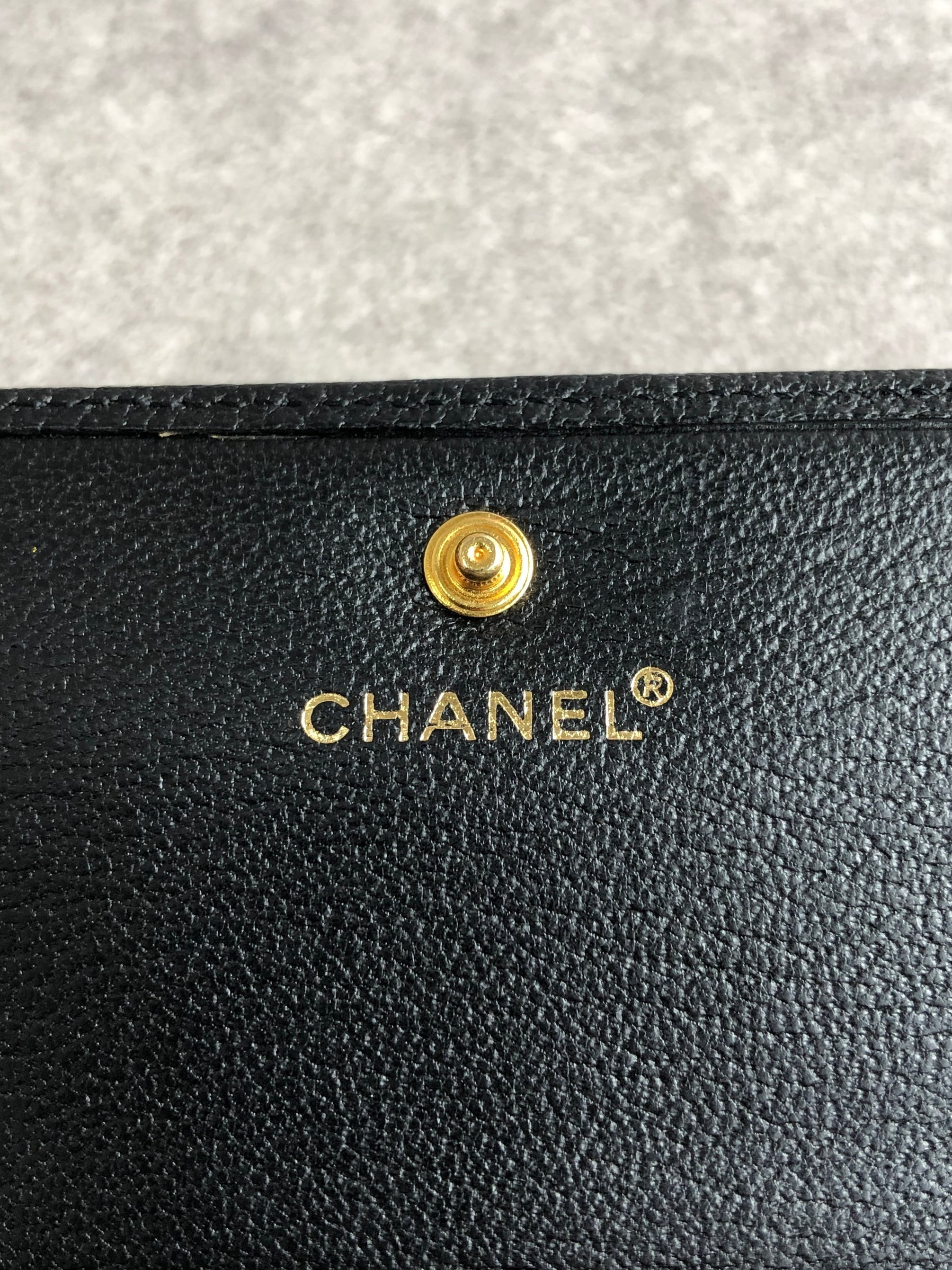 CHANEL シャネル 財布 ブラック ココマーク レザー 二つ折り vintage
