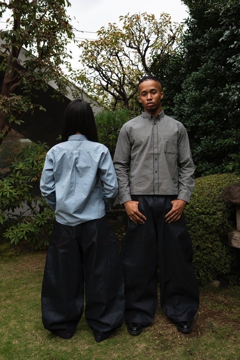 Deaile Logo Check Shirt ブルー M DA Logo Check Shirt | Deaile