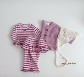 韓国子供服 / Mybebe / 2段リボンカンカンパンツ *XS~XL*