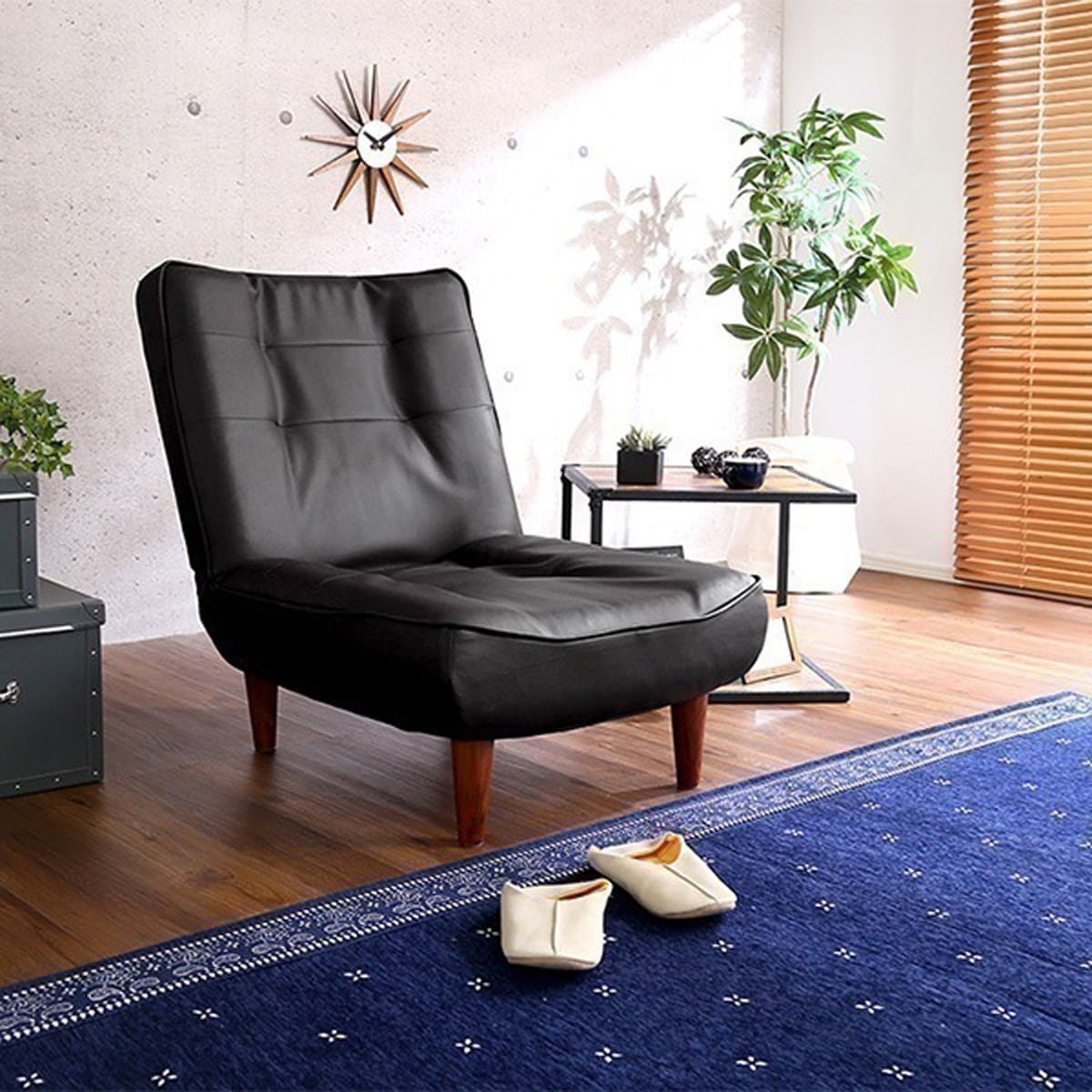 1人掛ハイバックソファ PVCレザー ローソファにもポケットコイル使用3段階リクライニング 日本製