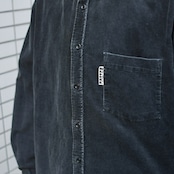 fade black corduroy shirt