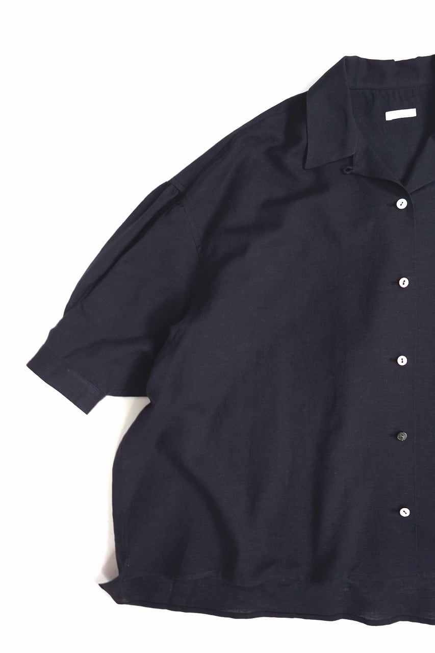 Hemp Gauze Open Collar S/S Shirt