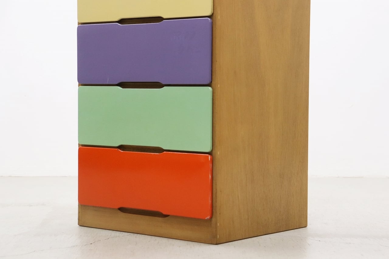 沼津店】 レトロ ポップ カラフル チェスト 箪笥 たんす 収納 仕分け