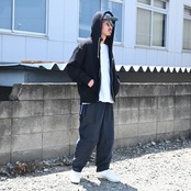 KUON(クオン) Indigo Nylon Coaches Jacket-Boro-style