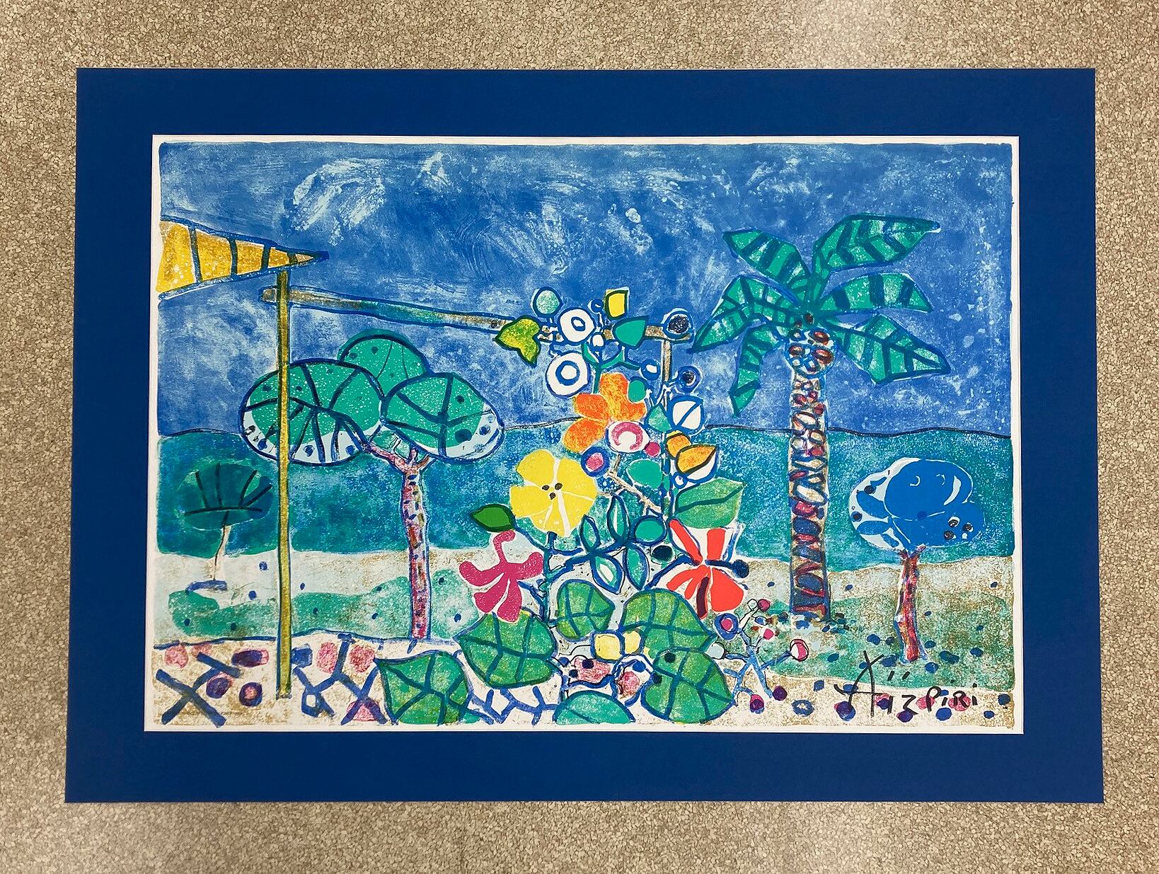 アイズピリ「EXPO90 花の万博」ポスター 大島画廊オリジナル額装