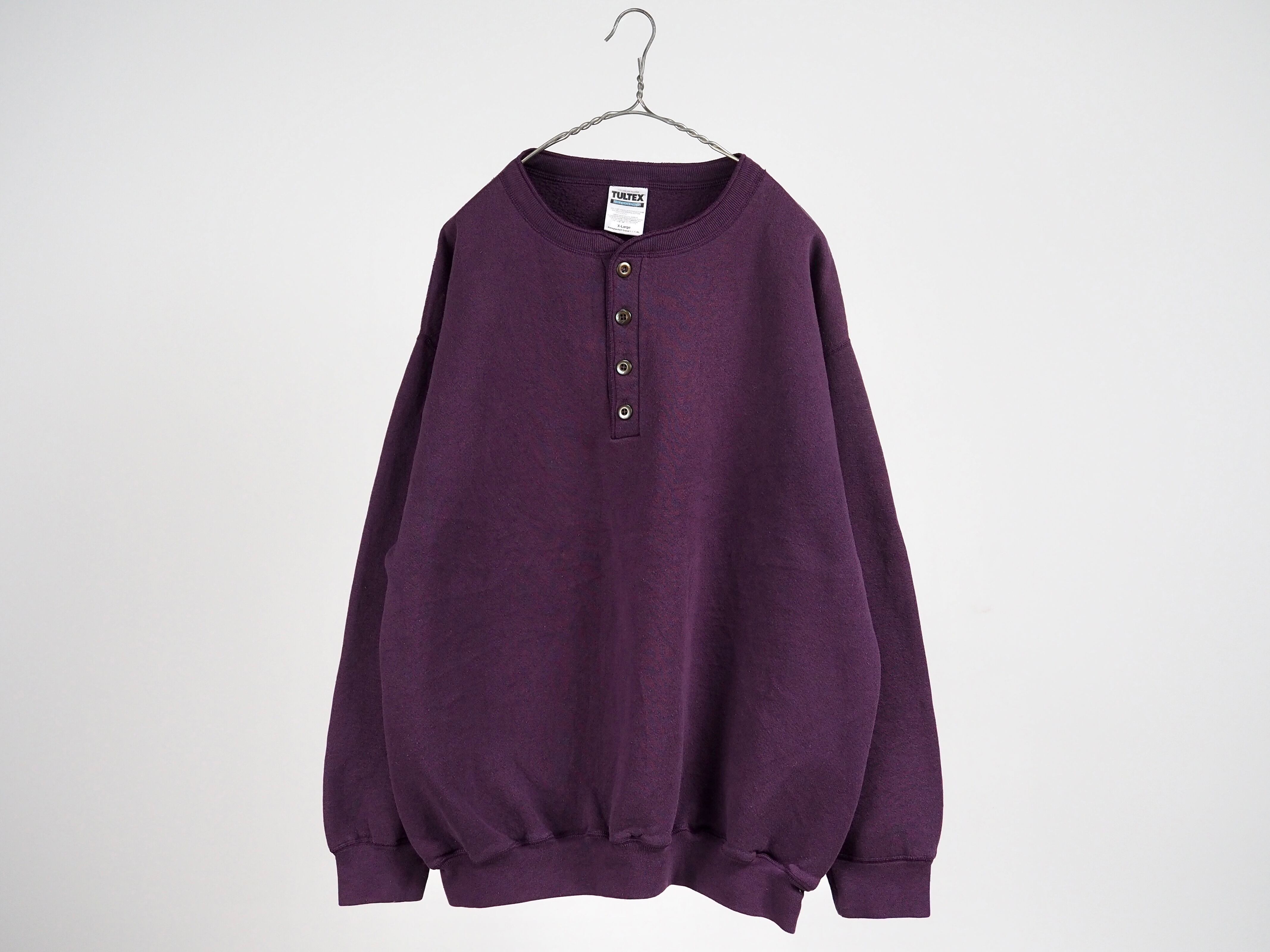 90's TULTEX "SUPERWEIGHT " henry neck sweatshirt XL /made in USA