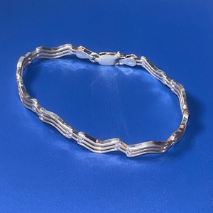 vintage silver wave bracelet
