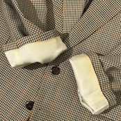 90s GIVENCHY ジバンシィ チェック ウール テーラードジャケット 96-86-170/メンズ 背抜き ビンテージ