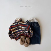 【取寄】THE GOGUMA ポイントタック裏起毛デニムパンツ|冬服|韓国子供服