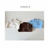 韓国子供服 / 26winter / cream bbang / 裏起毛ハーフネックTシャツ / キッズ / 冬服 *XXS~JS*