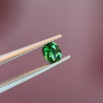クロムトルマリン 5.1x4.1mm, 0.38ct, タンザニア産