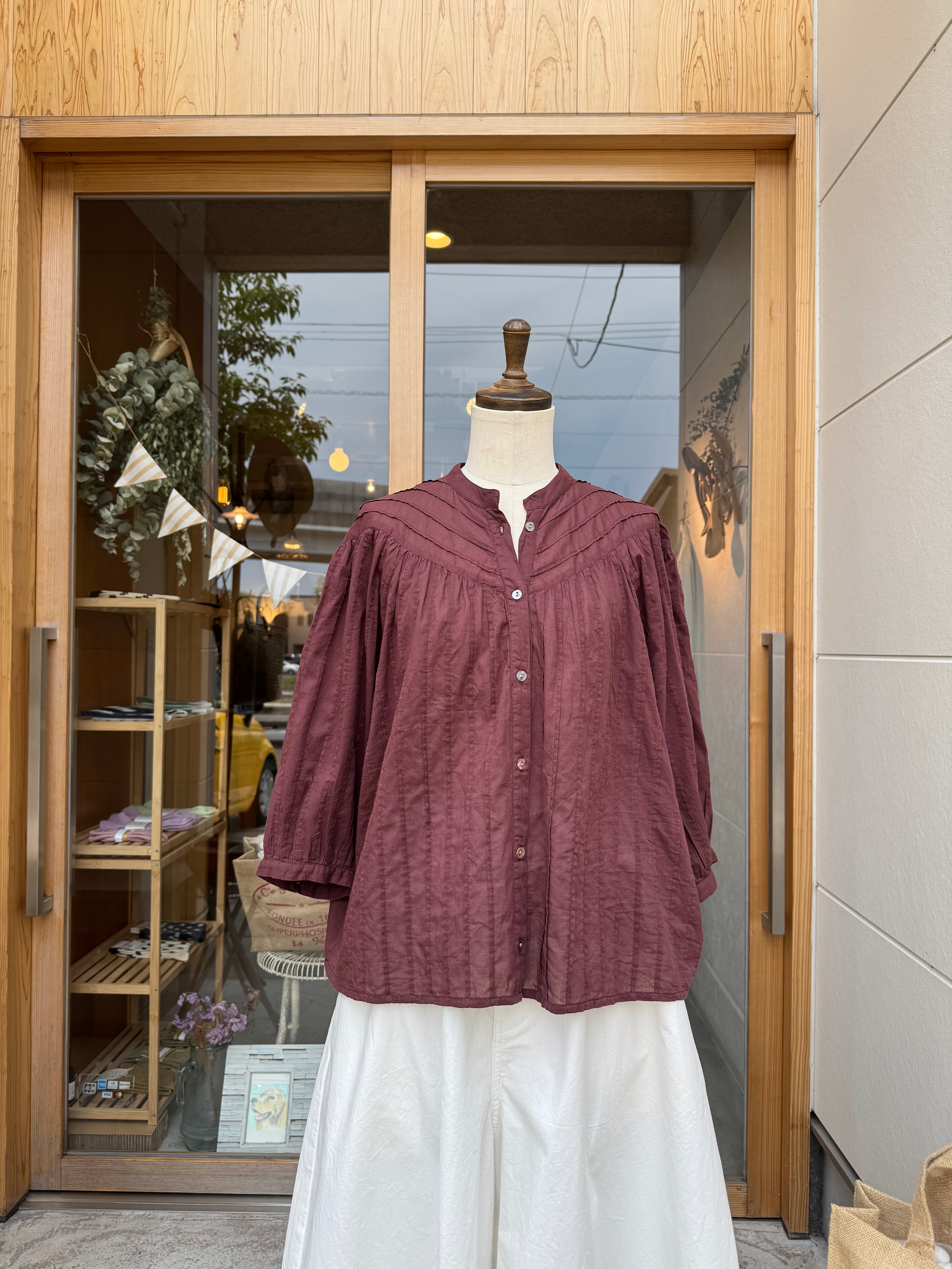jonnlynx / mesh flower shirts (white , brown) | PAY ID