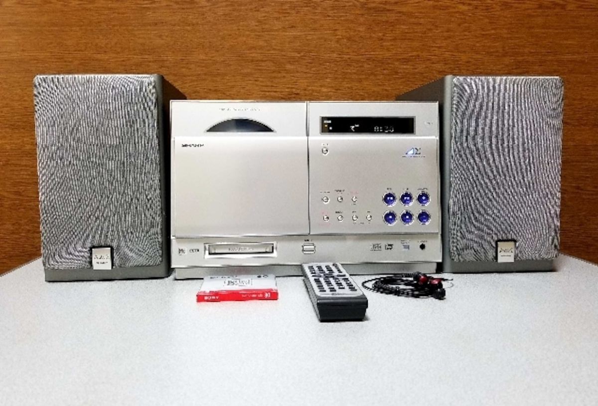 1ビットデジタルシステム SHARP SD-CX8 MD & CDコンポ 美品・完動品 