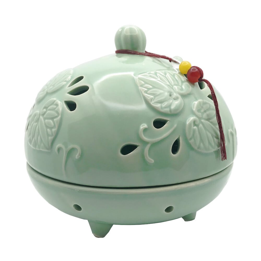 【激レア】ネコバスの蚊取り線香入れ（陶器製） 花DECO 蚊遣り 葵 蚊取り線香入れ お香 陶器 蓋付き | 木蓮