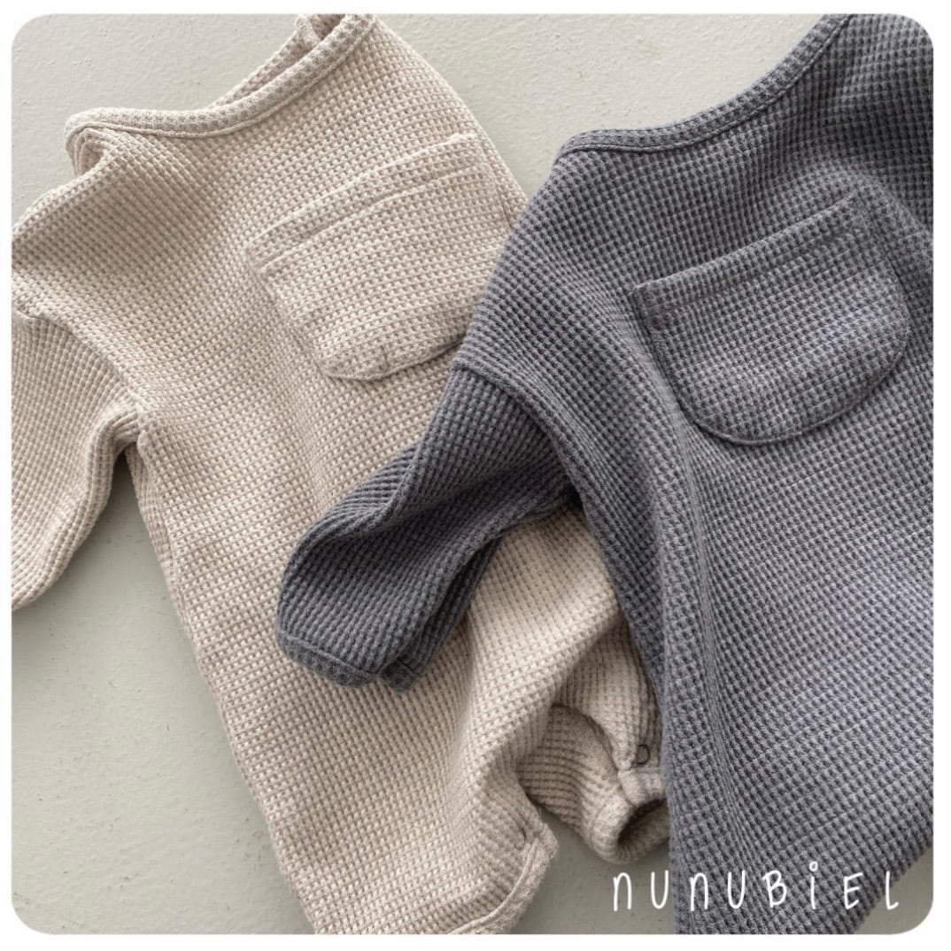 【nunubiel】ベベ クロッフルスーツ/オートミール(70~90cm)