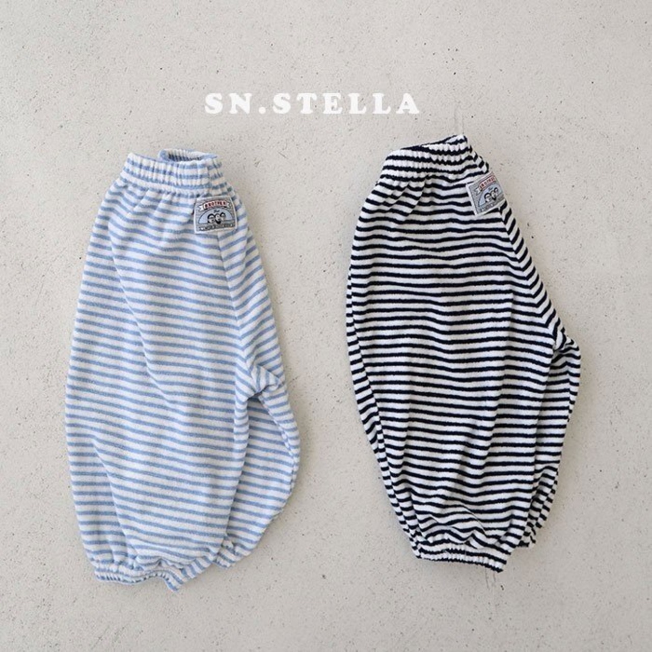 【SN,STELLA】ブラザーストライプパンツ ライトブルー 80~130cm - 5