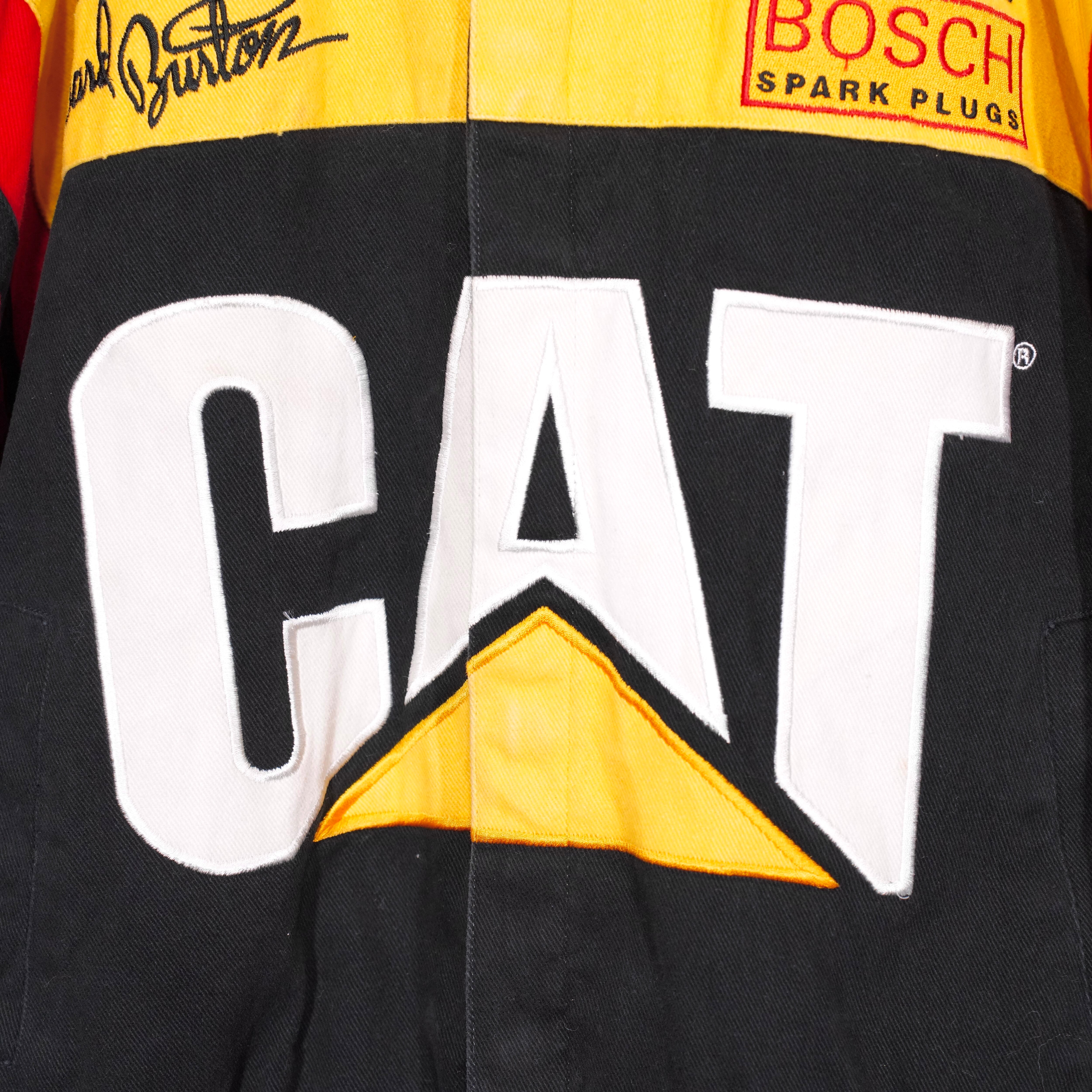 USA VINTAGE JH DESIGN JEFF HAMILTON CAT EMBROIDERY DESIGN RACING