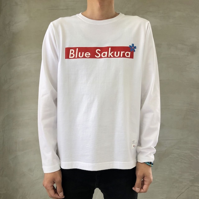 STEP LONG SLEEVE T-SHIRT ［BOX LOGO］ / WHITE